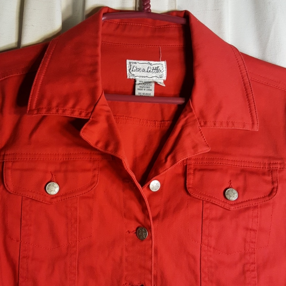 Love a Litle red denim jacket - Picture 2 of 3